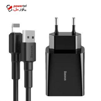 شارژر دیواری باسئوس مدل Speed Mini TZCCFS-R02 به همراه کابل تبدیل لایتنینگ شارژر دیواری باسئوس مدل Speed Mini TZCCFS-R02 به همراه کابل تبدیل لایتنینگ