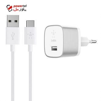 شارژر دیواری بلکین مدل F7U034VF04 به همراه کابل تبدیل USB-C شارژر دیواری بلکین مدل F7U034VF04 به همراه کابل تبدیل USB-C