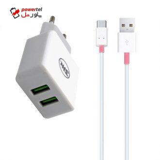 شارژر دیواری تری ام مدل MS-F333 به همراه کابل تبدیل microUSB شارژر دیواری تری ام مدل MS-F333 به همراه کابل تبدیل microUSB