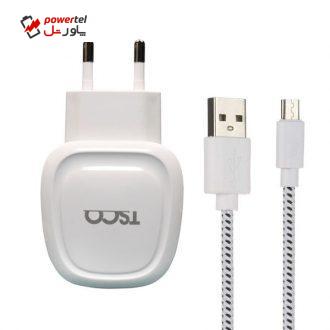 شارژر دیواری تسکو مدل TTC 46 به همراه کابل تبدیل microUSB شارژر دیواری تسکو مدل TTC 46 به همراه کابل تبدیل microUSB
