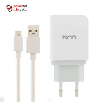 شارژر دیواری تسکو مدل TTC 59 به همراه کابل تبدیل microUSB شارژر دیواری تسکو مدل TTC 59 به همراه کابل تبدیل microUSB