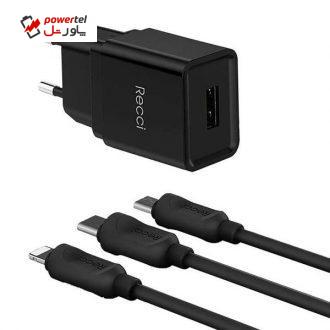 شارژر دیواری رسی مدل B02 به همراه کابل تبدیل USB-C