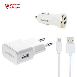 شارژر دیواری سامسونگ مدل ETA U90EWE به همراه کابل تبدیل microUSB و شارژر فندکی شارژر دیواری سامسونگ مدل ETA U90EWE به همراه کابل تبدیل microUSB و شارژر فندکی