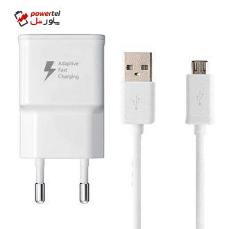 شارژر دیواری سامسونگ مدل TA20EWE به همراه کابل تبدیل microUSB شارژر دیواری سامسونگ مدل TA20EWE به همراه کابل تبدیل microUSB