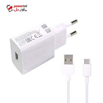 شارژر دیواری شیائومی مدل MDY-09-EW ه همراه کابل تبدیل microUSB