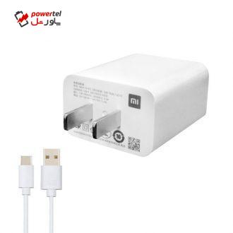 شارژر دیواری شیائومی مدل MDY-10-EC به همراه کابل تبدیل USB-C شارژر دیواری شیائومی مدل MDY-10-EC به همراه کابل تبدیل USB-C