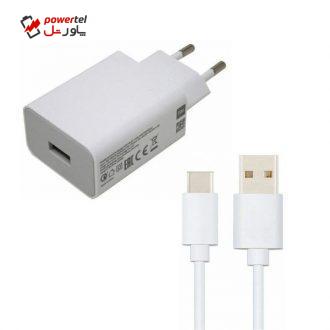 شارژر دیواری شیائومی مدل MDY-10-EF به همراه کابل تبدیل USB-C