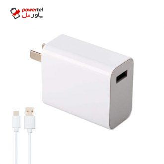 شارژر دیواری شیائومی مدل MDY-10-EH به همراه کابل تبدیل USB-C شارژر دیواری شیائومی مدل MDY-10-EH به همراه کابل تبدیل USB-C