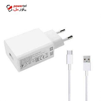 شارژر دیواری شیائومی مدل MDY-10-EW به همراه کابل تبدیل USB-C شارژر دیواری شیائومی مدل MDY-10-EW به همراه کابل تبدیل USB-C