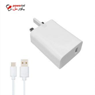 شارژر دیواری شیائومی مدل MDY-11-EY به همراه کابل تبدیل USB-C
