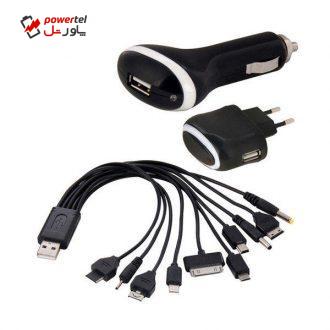 شارژر دیواری فیتون مدل AD0050 به همراه شارژر فندکی و کابل تبدیل شارژر دیواری فیتون مدل AD0050 به همراه شارژر فندکی و کابل تبدیل