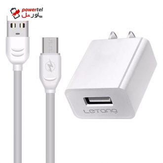 شارژر دیواری لیتانگ مدل LT-TZ-02 به همراه کابل MicroUSB