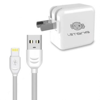 شارژر دیواری لیتانگ مدل LT-TZ-07 به همراه کابل تبدیل لایتنینگ شارژر دیواری لیتانگ مدل LT-TZ-07 به همراه کابل تبدیل لایتنینگ