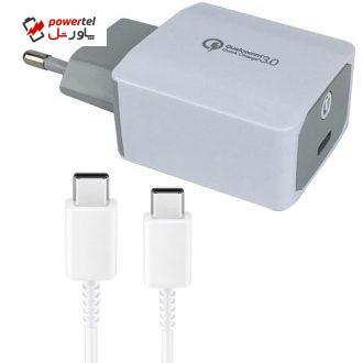 شارژر دیواری مدل CA-27T PD به همراه کابل USB-C شارژر دیواری مدل CA-27T PD به همراه کابل USB-C