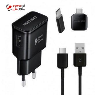 شارژر دیواری مدل EP-TA20EWE به همراه کابل تبدیل USB-C و مبدل USB-C و USB-C OTG شارژر دیواری مدل EP-TA20EWE به همراه کابل تبدیل USB-C و مبدل USB-C و USB-C OTG