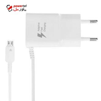 شارژر دیواری مدل EP-TA20EWE همراه با کابل microUSB متصل شارژر دیواری مدل EP-TA20EWE همراه با کابل microUSB متصل