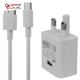 شارژر دیواری مدل EP-TA20UWE به همراه کابل تبدیل USB-C