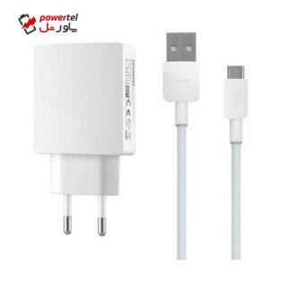 شارژر دیواری مدل HW-050100C2W همراه با کابل Micro-USB طول 1 متر شارژر دیواری مدل HW-050100C2W همراه با کابل Micro-USB طول 1 متر