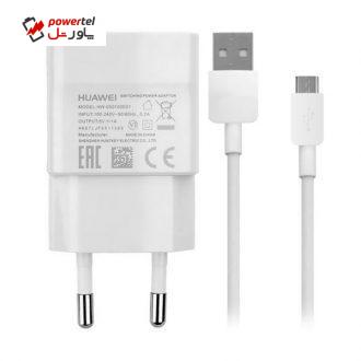 شارژر دیواری مدل HW-050100E01 همراه با کابل MicroUSB شارژر دیواری مدل HW-050100E01 همراه با کابل MicroUSB