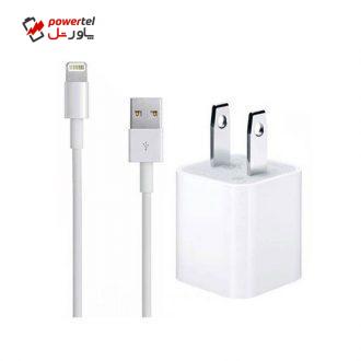 شارژر دیواری مدل MD814CH/4 به همراه کابل تبدیل لایتنینگ شارژر دیواری مدل MD814CH/4 به همراه کابل تبدیل لایتنینگ