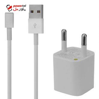 شارژر دیواری مدل T.R به همراه کابل تبدیل لایتنینگ شارژر دیواری مدل T.R به همراه کابل تبدیل لایتنینگ