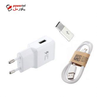 شارژر دیواری مدل ep-ta20ewe به همراه کابل microUSB و مبدل microUSB به USB-C شارژر دیواری مدل ep-ta20ewe به همراه کابل microUSB و مبدل microUSB به USB-C