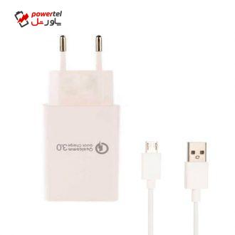 شارژر دیواری مدل v620 به همراه کابل تبدیل microUSB شارژر دیواری مدل v620 به همراه کابل تبدیل microUSB