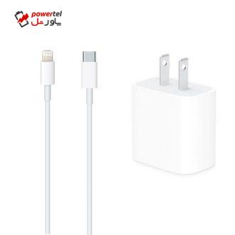 شارژر دیواری موناکو مدل MU7V2ZM/A به همراه کابل تبدیل لایتنینگ