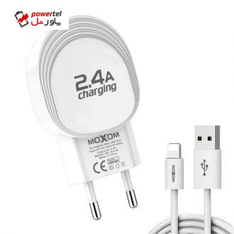 شارژر دیواری موکسوم مدل KH-46 همراه با کابل میکرو یو اس بی شارژر دیواری موکسوم مدل KH-46 همراه با کابل میکرو یو اس بی