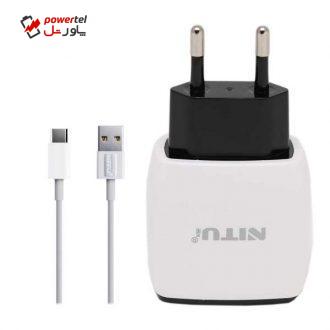 شارژر دیواری نیتو کد NT-TC076 به همراه کابل تبدیل USB-C شارژر دیواری نیتو کد NT-TC076 به همراه کابل تبدیل USB-C
