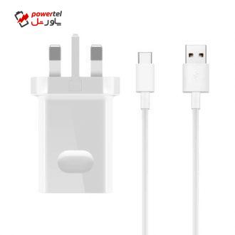 شارژر دیواری هوآوی مدل HW-059200BHQ به همراه کابل تبدیل USB-C