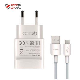 شارژر دیواری هوآوی مدل HW-059200EHQ-P10 به همراه کابل microUSB شارژر دیواری هوآوی مدل HW-059200EHQ-P10 به همراه کابل microUSB