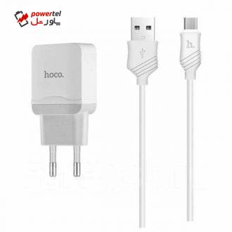 شارژر دیواری هوکو مدل C22A همراه با کابل microUSB شارژر دیواری هوکو مدل C22A همراه با کابل microUSB