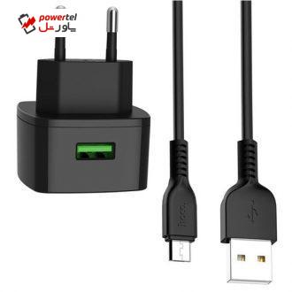 شارژر دیواری هوکو مدل C70A به همراه کابل تبدیل microUSB شارژر دیواری هوکو مدل C70A به همراه کابل تبدیل microUSB