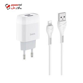 شارژر دیواری هوکو مدل C73A به همراه کابل تبدیل لایتنینگ