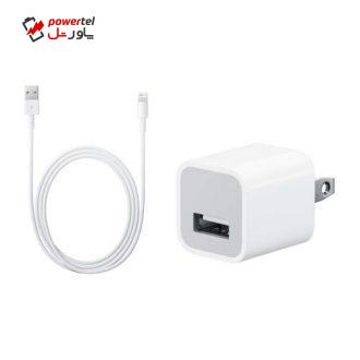 شارژر دیواری و کابل USB به لایتنینگ فاکسکان مدل Mini USB Charger شارژر دیواری و کابل USB به لایتنینگ فاکسکان مدل Mini USB Charger