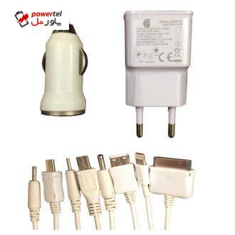 شارژر دیواری کریفین مدل AZ200 به همراه شارژر فندکی و کابل تبدیل