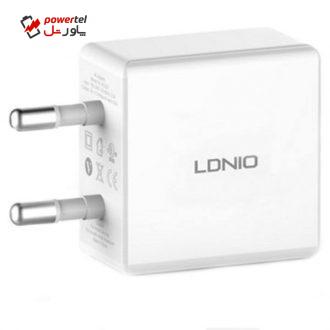 شارژر دیواری 2.1 آمپر الدینیو مدل DL-AC200 به همراه کابل microUSB
