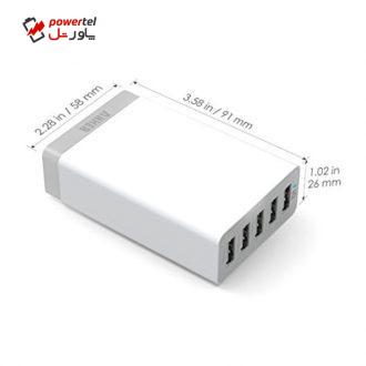 شارژر رومیزی 25 وات 5 پورت انکر مدل A2134 PowerPort 5 Lite