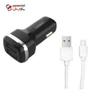 شارژر فندکی ارلدام مدل ES-138 به همراه کابل تبدیل microUSB شارژر فندکی ارلدام مدل ES-138 به همراه کابل تبدیل microUSB