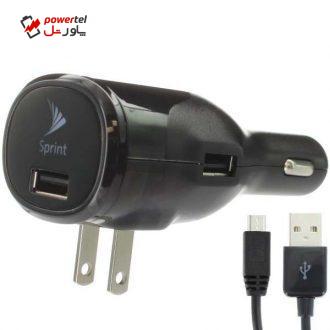 شارژر فندکی اسپرینت مدل Combo CTC-2 به همراه کابل تبدیل microUSB شارژر فندکی اسپرینت مدل Combo CTC-2 به همراه کابل تبدیل microUSB
