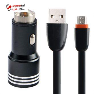 شارژر فندکی الدینو مدل DL-C25 به همراه کابل تبدیل microUSB شارژر فندکی الدینو مدل DL-C25 به همراه کابل تبدیل microUSB