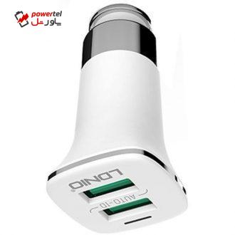 شارژر فندکی الدینیو مدل C301 همراه با کابل لایتنینگ