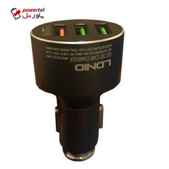 شارژر فندکی الدینیو مدل C703Q به همراه  کابل micro usb