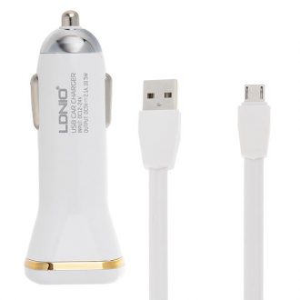شارژر فندکی الدینیو مدل DL-219 به همراه کابل تبدیل microUSB شارژر فندکی الدینیو مدل DL-219 به همراه کابل تبدیل microUSB