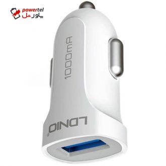 شارژر فندکی الدینیو مدل DL-C17 همراه با کابل microUSB