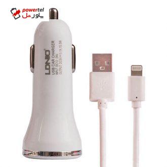 شارژر فندکی الدینیو مدل DL-C23 به همراه کابل تبدیل لایتنینگ شارژر فندکی الدینیو مدل DL-C23 به همراه کابل تبدیل لایتنینگ
