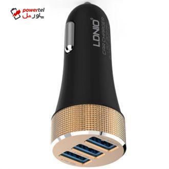 شارژر فندکی الدینیو مدل DL-C50 همراه با کابل microUSB