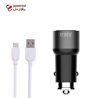 شارژر فندکی امی مدل MY-119 به همراه کابل تبدیل microUSB
