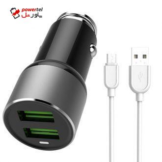 شارژر فندکی امی مدل MY-119 3.6A به همراه کابل تبدیل microUSB شارژر فندکی امی مدل MY-119 3.6A به همراه کابل تبدیل microUSB